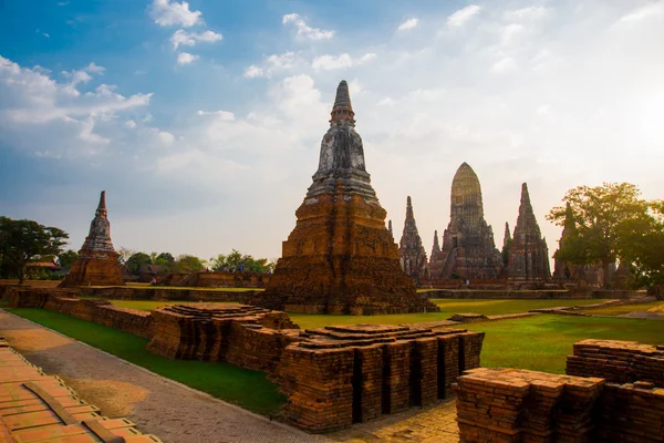 古代都市アユタヤの建物。Asia.thailand. — ストック写真