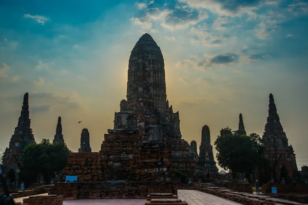 Starożytne budowle w mieście miasta Ayutthaya. Asia.Thailand. — Zdjęcie stockowe