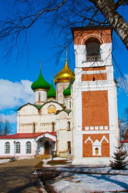 Rusya. Suzdal şehir. Kış. Bir Ortodoks Kilisesi.