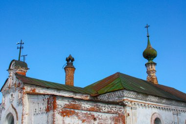 Rusya. Suzdal şehir. Kış. Bir Ortodoks Kilisesi.