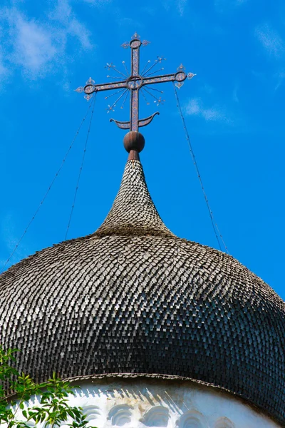 The dome with the cross of the Church closeup — Stock Photo, Image