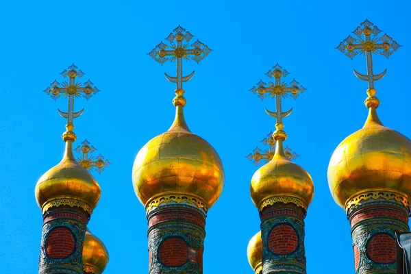 The Moscow Kremlin.The Golden dome. — Stock Photo, Image