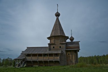 Rusya Dinyeper kaynağında kilisede ahşap çerçeve