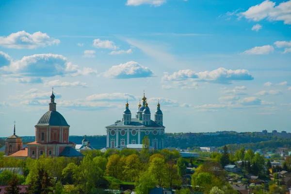 Panorama of the city of Smolensk. View from the bird's flight. — Stock Photo, Image