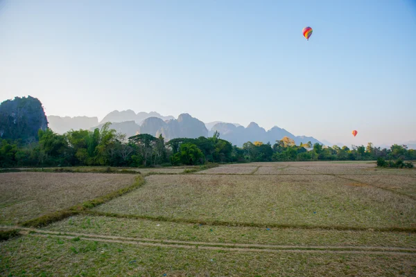 Colorful  hot air balloon in the sky.Laos. — Stock Photo, Image