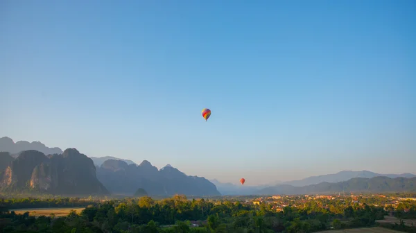 Colorful  hot air balloon in the sky.Laos. — Stock Photo, Image