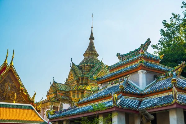 Wat Pho nebo Wat Phra Chetuphon, chrám ležícího Buddhy v Bangkoku, Thajsko — Stock fotografie