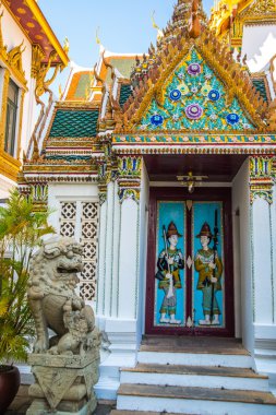 Süsleme, Dekorasyon, Budist tapınağı, Vietnam.Bangkok.Grand Sarayı bir parçası.