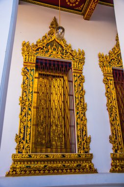 Altın kaplama kutu. Süsleme, Dekorasyon, Budist tapınağı, Vietnam.Bangkok bir parçası.