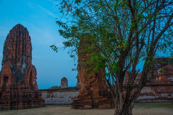 Anciens palais contre le ciel du soir. Ayutthaya Thaïlande . — Photo