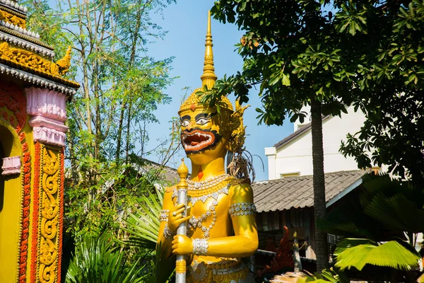 Socha v chrámu. Laos, Vientiane. — Stock fotografie