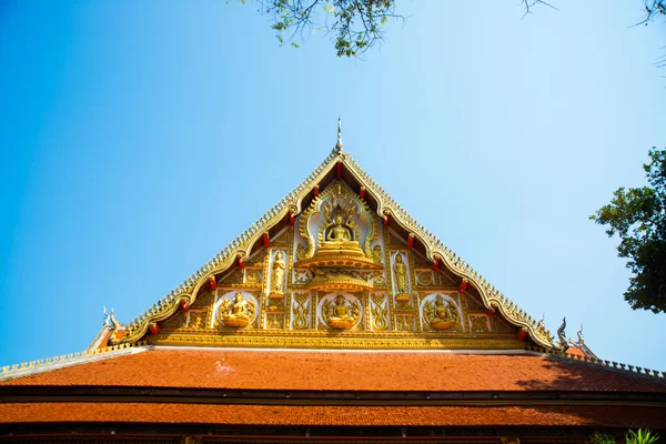 Chrám se zlatem v hlavním městě Laos, Vientiane. — Stock fotografie