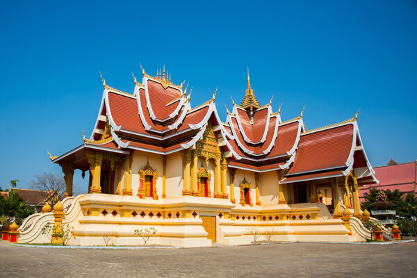 The temple with in the capital of Laos, Vientiane.