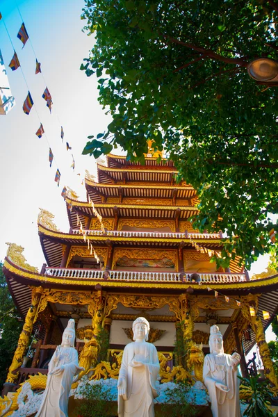 Chrám se v hlavním městě Laos, Vientiane. — Stock fotografie