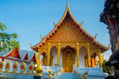 Altın Budist tapınağı. Luang Prabang.Laos.