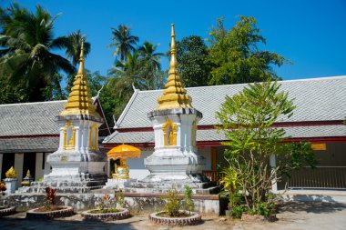 Altın Budist tapınağı. Luang Prabang.Laos.