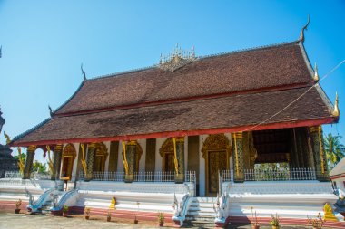 Altın Budist tapınağı. Luang Prabang.Laos.