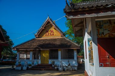 Altın Budist tapınağı. Luang Prabang.Laos.