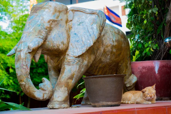 Pomnik słonia. Phnom Penh, Kambodża. — Zdjęcie stockowe
