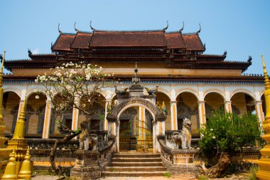 Siemreap,Cambodia.Temple ve taş heykel hayvanlar.