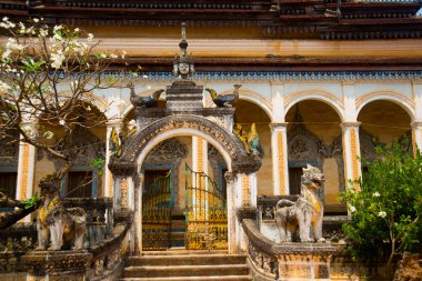 Siemreap,Cambodia.Temple ve taş heykel hayvanlar.