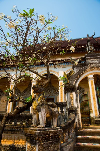 Siemreap, Cambodgie.Temple et sculpture sur pierre animaux . — Photo