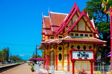 görüntüyü hua Hin tren istasyonuna Tayland.