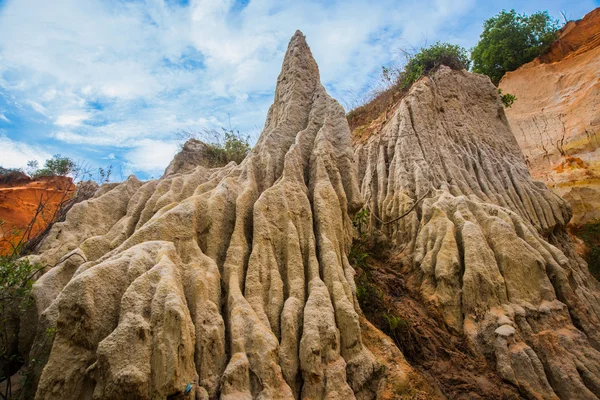 Fairy Stream, Suoi Tien, Mui Ne, Vietnam. Una de las atracciones turísticas de Mui Ne.Hermosas montañas y agua — Foto de Stock