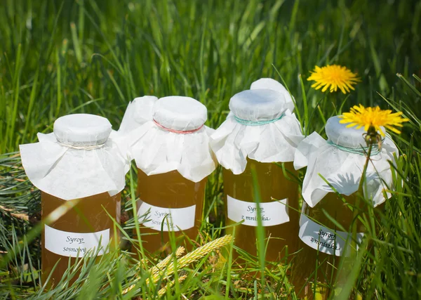 Ev yapımı şuruplar şişe