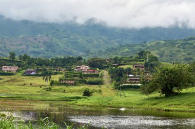 Kolombiya Kahve Ekseni 'nin manzarası, Caldas Belalcazar Bölümü' nde yer almaktadır..                               