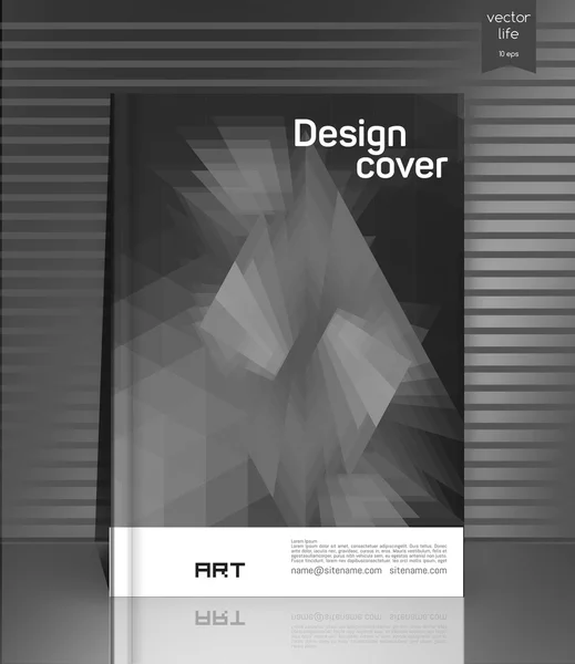 Cover design. The modern concept of cover design in the polygonal style. Photorealistic image covers for books, notebooks, annual report. — Stock Vector