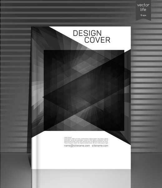 Cover design. The modern concept of cover design in the polygonal style. Photorealistic image covers for books, notebooks, annual report.