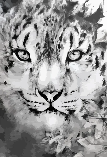 Arte lápiz leopardo — Archivo Imágenes Vectoriales