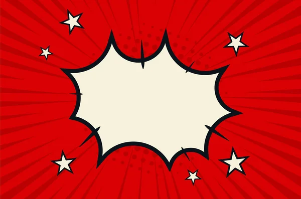 Ретро Комическая Рамка Фон Обои Эффектом Полутона Линии Звезды Красный — стоковое фото