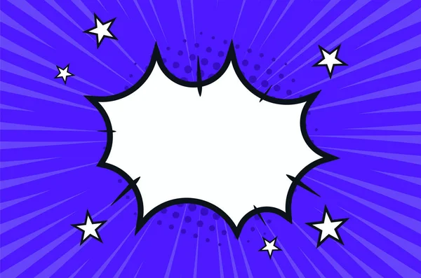 Retro Képregény Keret Háttér Tapéta Félhang Effektus Vonalak Csillagok Kék — Stock Fotó