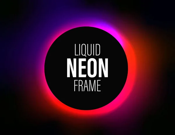Modern Trendy Black Frame Liquid Neon Gradient Glowing Edges Northern — Stock Photo, Image