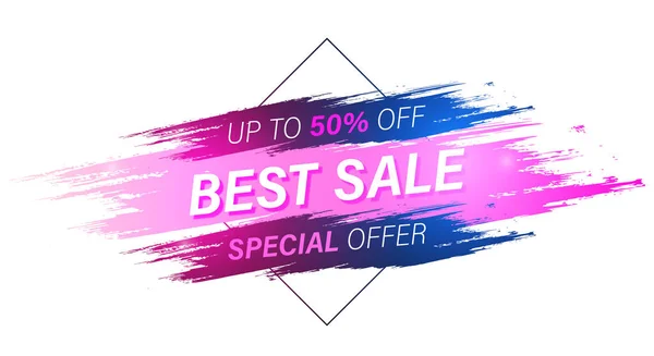 Icon Banner Sticker Text Best Sale Discount Percent Special Offer — 图库矢量图片