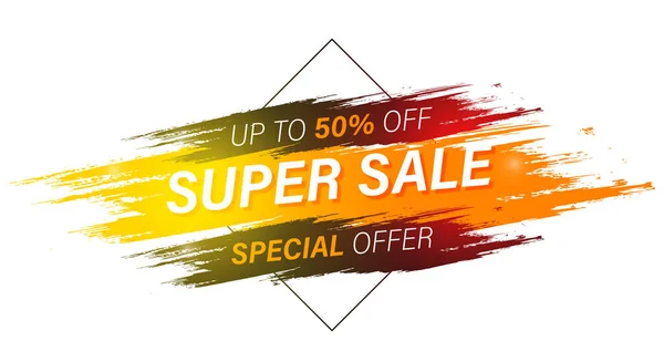 Icon Banner Sticker Text Super Sale Discount Percent Special Offer — 图库矢量图片