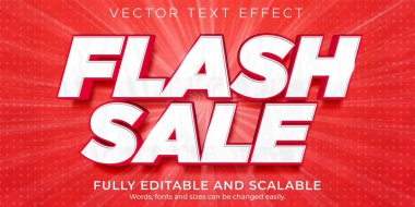 Flash Satış metin efekti, düzenlenebilir indirim ve metin biçimi