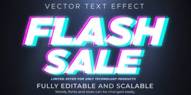 Flash Satış metin efekti, düzenlenebilir indirim ve metin biçimi