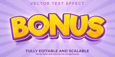 Çizgi film bonus metin efekti, düzenlenebilir komik ve eğlenceli metin biçimi