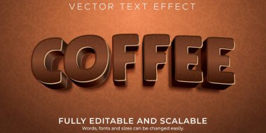 Düzenlenebilir metin efekti, kahve ve kahverengi metin biçimi
