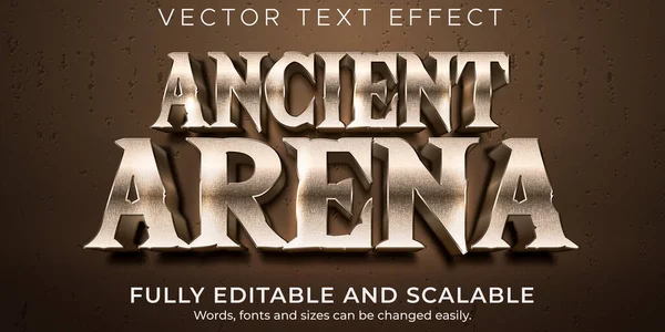 Arena Efeito Texto Editável Batalha Estilo Texto Guerreiro —  Vetores de Stock