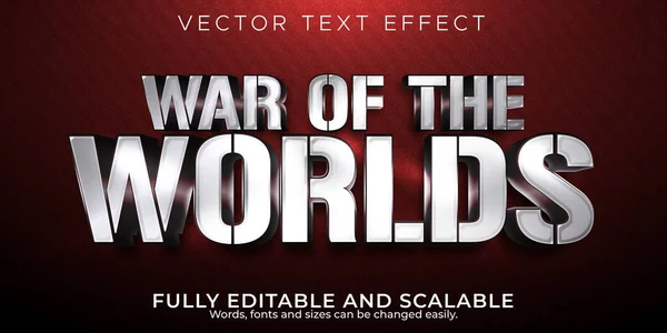 War Worlds Text Effect Editable Warrior Knight Text Style —  Vetores de Stock