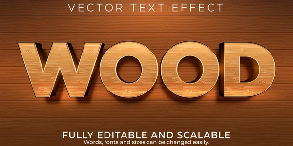 Textový Efekt Dřeva Upravitelný Dřevorubecký Dřevorubecký Styl — Stockový vektor