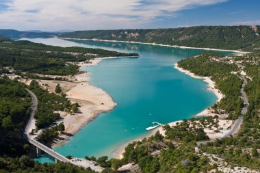 Provence, Fransa nehirde Verdon için muhteşem manzarası
