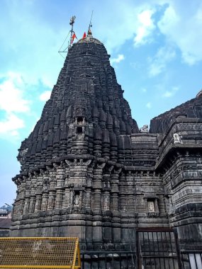 Nashik Maharashtra Hindistan 16 Ocak 2021: Nashik 'teki Trambakeshwar Mahadev Tapınağı