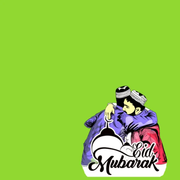 Eid Mubarak Illusztráció Zöld Képernyőn — Stock Fotó