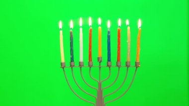 Hanukkah menorah greenscreen mum ile