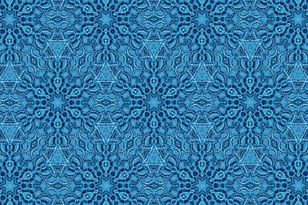 Ornament with blue patterns.6 — Stock Photo, Image